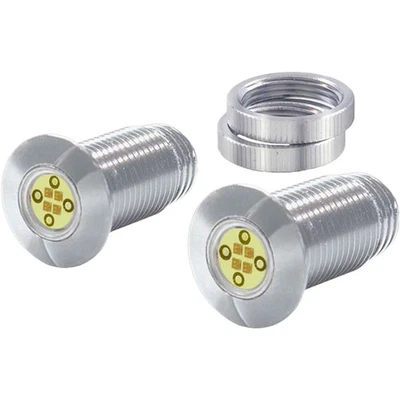 Paul Yaffe's Bagger Nation LIGHTNING BOLTZ BLANCO/ÁMBAR LED CROMO PERNOS-DTR-C Foto 1 de 3