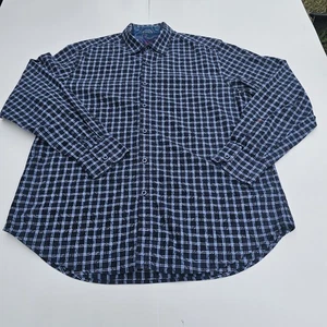 Robert Graham Long Sleeve Button Front Shirt Mens XL Flip Cuff Paisley Exc - Picture 1 of 10
