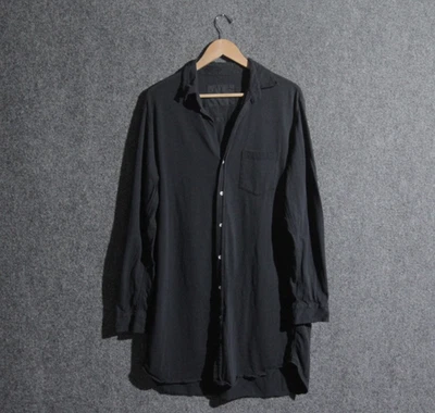 Frank & Eileen Shirt Dress Womens Large Rory Maxi Shirtdress Black Button Up - Image 1 of 4