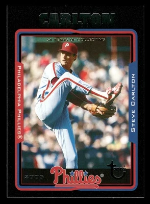 Steve Carlton Phil. Phillies 2005 Topps Retired Signature Black #78 SN /54 - Image 1 of 2
