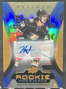 Nikita Nesterenko 2023-24 Upper Deck Trilogy Rookie Premieres Gold RC Auto /349 - Picture 1 of 2