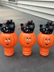 3 Kitschy Hershey Halloween Caramelo Top Adorno Calabaza Gato Negro Jack O’Lantern - Imagen 1 de 9