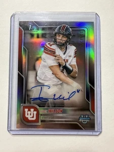 2025 Bowman U Chrome Football Isaac Wilson Refractor Auto 109/299 Utah Utes - Bild 1 von 3