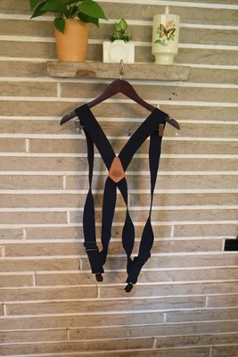 Duluth Trading Co. X-Back Side Clip Suspenders 2" Wide Heavy Duty Clasps Blue  - Image 1 of 4