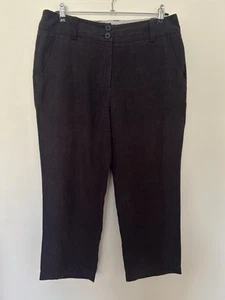 Rohan ladies Linen Plus Capris Trousers Brown Size 14 walking hiking - Picture 1 of 6
