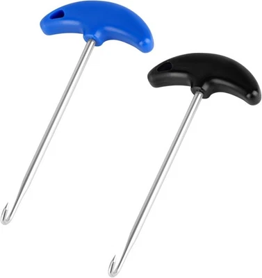 2pcs Skate Lace Tighteners, Anti-Slip Pointed Design Medium, black and blue  - Image 1 of 4