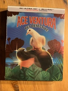 Ace Ventura: Pet Detective 4K UHD +Blu-ray LIMITED ED. STEELBOOK NEW Sealed - Foto 1 di 1