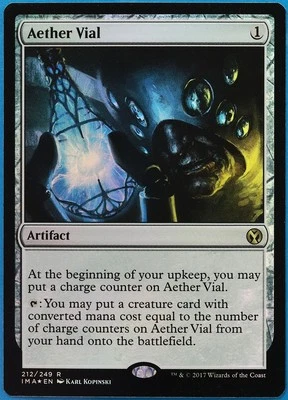 Aether Vial FOIL Iconic Masters NM Artifact Rare MTG CARD (ID# 489734) ABUGames - Image 1 of 2