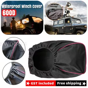 Winch Cover Waterproof Dust Capstan Cover 600D for 8000-17500 lbs Trailer SUV - Picture 1 of 16