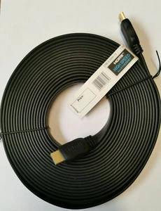 High Speed HDMI Flach-Kabel mit Ethernet , 7,5 m ***neu*** - Bild 1 von 2