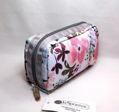 NUEVO CON ETIQUETAS LeSportsac COSMÉTICO RECTANGULAR "Adoración" STK#E Foto 1 de 4
