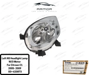 Left NS Headlight Lamp W/O Motor For Citroen C1 2005- 2014 OE= 620873 - Picture 1 of 7