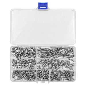 220 Pcs M3 M4 M5 Self Tapping Screws 304 Stainless Steel Cross Pan round Head w - Picture 1 of 6
