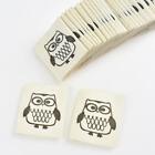 48PCS Owl Cloth Label Sewing Handmade Garment Tag For Clothing Sew-in Label