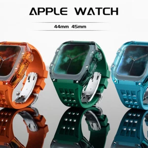 For Apple Watch Series 9 8 7 6 Richard Mille Style Mod Kit Transparent Case Band - Picture 1 of 35