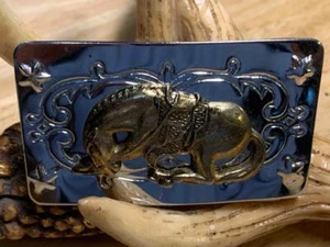 Vintage Horse Belt Buckle 1 5/8" x 2 3/4" - Picture 1 of 4