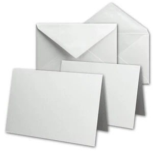 DIN B6 Karten-Set aus 50 Klapp-Karten blanko mit 50 Brief-Umschlag und 50 Fal... - Bild 1 von 8