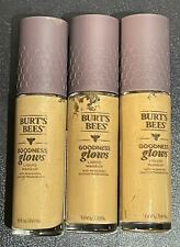 3x Lot - Burt's Bees Goodness Glows Liquid Foundation Makeup 1oz ~ #1055 Pecan
