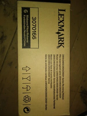 Lexmark (3070166) Black Re-Inking Printer Ribbon (4M Characters)- 6 pack - Image 1 of 2