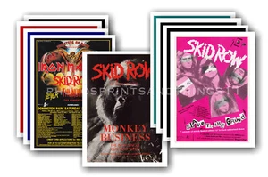 SKID ROW - 10 promotional posters - collectable postcard set # 1 - Imagen 1 de 1