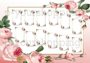 Tableau Mariage Matrimonio tema Fiori personalizzato 50x70-70X100cm+omaggio - Foto 1 di 2