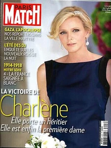 Paris Match Nr. 3403 7 August 2014 Charlene / Gaza / 1914-1918 / Dj /Besson - Bild 1 von 1