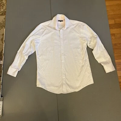 Camisa de vestir Ted Baker London para hombre 16,5 34/35 azul a cuadros manga larga abotonada Foto 1 de 4