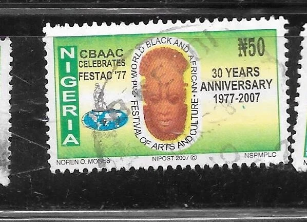 NIGERIA SC # 801 2007 ARTE Y CULTURA 50n SELLO CONMEMORATIVO USADO POSTAL EN MUY BUEN ESTADO Foto 1 de 1