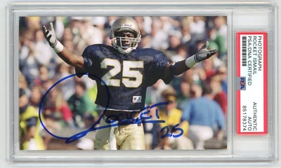 Raghib ROCKET ISMAIL Signed Photo NOTRE DAME Fighting Irish - College -PSA - Image 1 of 2