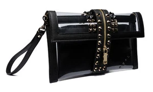Replay Fw3940.000 Mujer Bolsa Transparente Interior Bolso Pu en Negro - Imagen 1 de 2