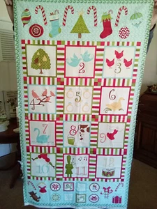 "12 Days of Christmas" Fabric Panel Kate Spain for Moda 27020 New 44"x24" OOP - Picture 1 of 5