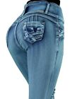 Stretch Push-Up Colombian Style  Levanta Cola Skinny Jeans M. BLUE H-1864