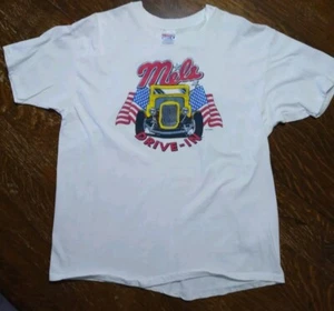 Mels Drive In White Tee Mens Size XL Streetwear Graphic Tee Retro USA Hollywood - Picture 1 of 11