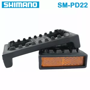 Par de adaptadores de pedal plano Shimano SM-PD22 SPD con reflector M540 M520 M780 - Imagen 1 de 8