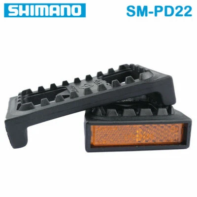 Shimano SM-PD22 SPD Cleat Flat Pedal Adapters Pair with Reflector M540 M520 M780 - Image 1 of 4