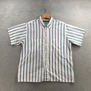 Editions by Van Heusen Button Down Shirt Mens XL Multicolor Striped Short Sleeve - Picture 1 of 18