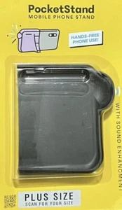 PocketStand Mobile Phone Stand with Sound Enhancement • PLUS SIZE • Black - Picture 1 of 2