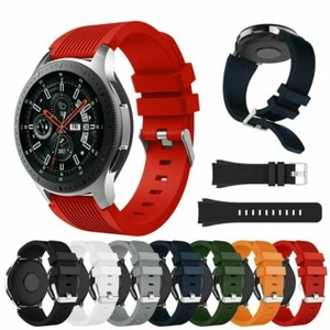 For Samsung Galaxy Watch 46mm S3 Watch3 Silicone Replacement Bracelet Strap Band - Picture 1 of 10