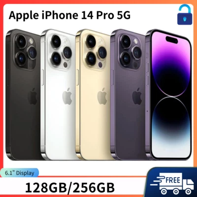 NUOVO Apple iPhone 14 Pro 5G sigillato 128GB/256GB Smartphone sbloccato Dual SIM - Immagine 1 di 4