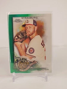 2022 Topps Allen & Ginter Chrome Stephen Strasburg /99 Green Refractor #20 - Bild 1 von 2