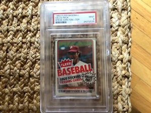 1982 FLEER CELLO PACK PSA GRADED 9 STEVE CARLTON ON TOP - Picture 1 of 2