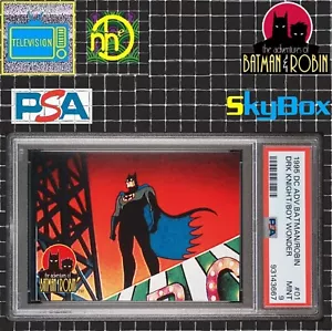 1995 Skybox Adventures of Batman & Robin - #1 Dark Knight Boy Wonder PSA 9 MINT - Picture 1 of 4