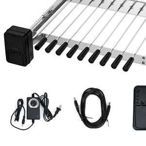 9pcs Stainless Steel Shish Kabob Skewers with Adjustable Electric Grill Rack - Picture 1 of 8