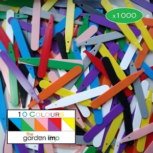 Etiquetas de plantas 4" plástico color de jardín bandeja de semillas tapón macetas marcador etiquetas caja 1000 - Imagen 1 de 31