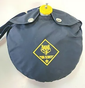 Vintage Official Cub Scout Canteen Blue Boy Scouts BSA Camping Gear w/Blue Cover - Picture 1 of 4