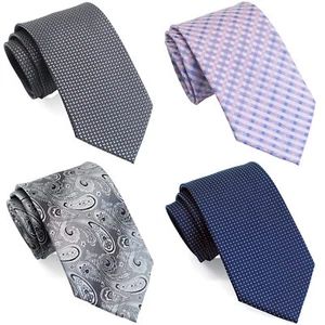 70 inch XXL Long Neckties Extra Long Ties for Big and Tall Men Blue Grey Purp... - Picture 1 of 8