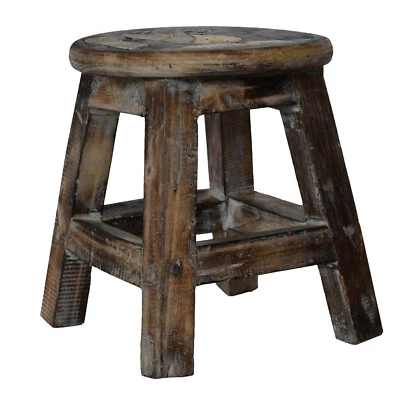 Holzhocker Kinderhocker Hocker Sitzhocker Fußbank Massivholz Stuhl Tier braun - Bild 1 von 4