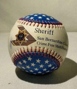 Sheriff San Bernardino Country Crime Free Multi Housing Souvenir Baseball - Picture 1 of 5