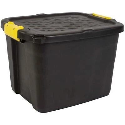 STRATA Heavy Duty Aufbewahrungsbox 42L robuste Lagerbox aus Kunststoff + Deckel