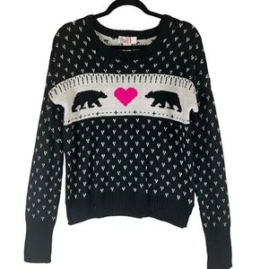 NWT Junior SO Polar Bear Heart Sweater Size XL - Picture 1 of 14
